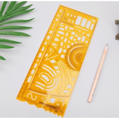 Durable K Resin Military Drawing Template Drafting Ruler Stencil Measuring Tool K3KE