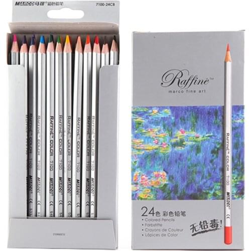 5Sets 24/36 Colors Marco Pencil for drawing Painting Set lapis de cor Professional Oily Color Pencil Writing Pen School Supplies