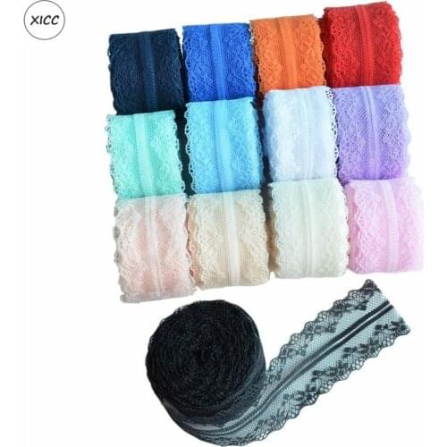 XICC DIY Various Color Lace Ribbon Handmade Hair Cloth Material Gift Wrapping Decoration Silks and Satins Crafts Glitter Braid