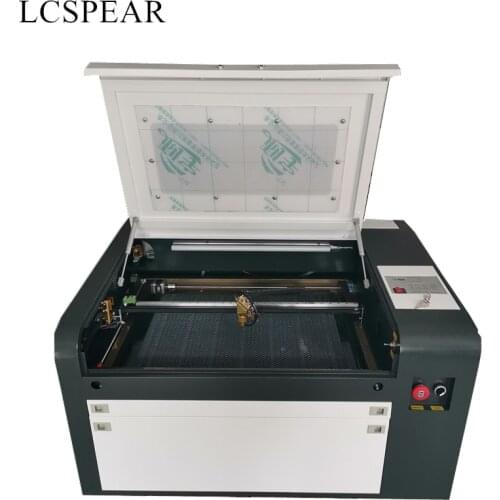 4060 RECI 100W CO2 laser engraving machine with up and down working table free shipping to Russia include customs duty and tax