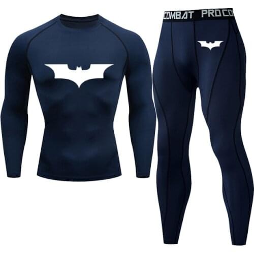 Hot Sale Gym Men Running Fitness Sportswear Bicycle Trained Clothes Sports Suit Workout Jogging Rashguard Men Compression Boxing