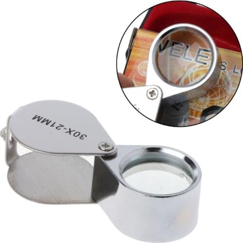 Jewelry Diamond Eye Loupe Magnifier Magnifying Glass Triplet Jewelers 30x21mm