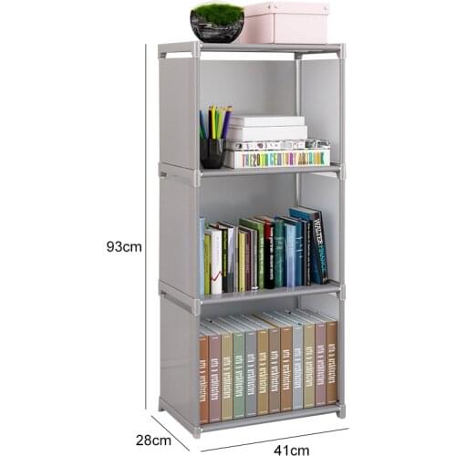 Multi layer Simple Bookshelf Nonwoven fabric Book organizer storage cabinet Assembly wall Children shelf bookcase Home Furniture