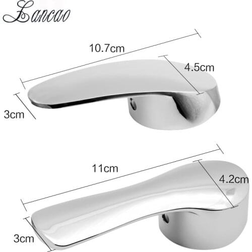 New Faucet Single Lever Handle Kit Bathroom Faucet Replacement Faucet handle Polished Chrome Faucet Replace Part 35mm 40mm Valve
