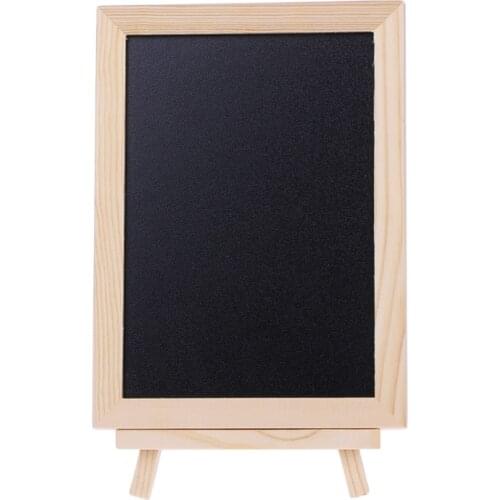 Desktop Message Board Blackboard Wood Tabletop Chalkboard Double Sided Blackboard School Supplies