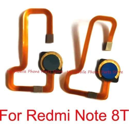 Back Home Button Fingerprint Sensor Flex Cable For Xiaomi Redmi Note 8T Note8t Menu Return Key Flex Ribbon Replacement Parts