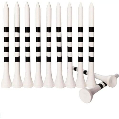 New-Golf Tees, 100 Packs of 83mm Golf Tees, Professional Natural Bamboo Golf Tees, Durable & Stable Tee System