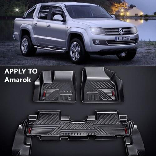 Use for Volkswagen Amarok custom car All-Weather TPO car Floor Mat Fit For Amarok waterproof amarok car floor mat Amarok mats