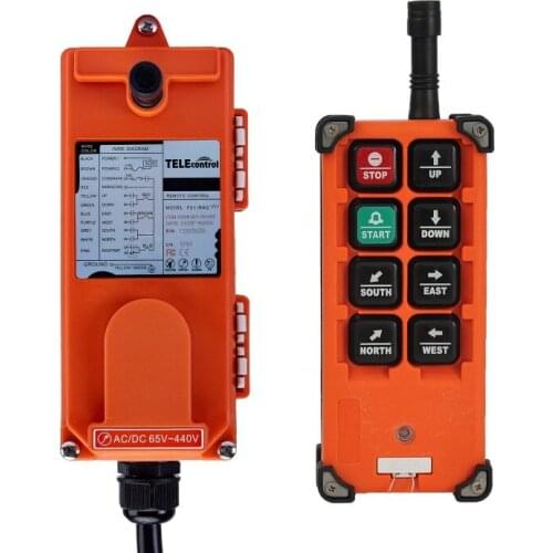 Industrial Remote Control System Controller Switches Hoist Crane Lifter Control 1 Transmitter + 1 Receiver F21-E1B 6 Motions