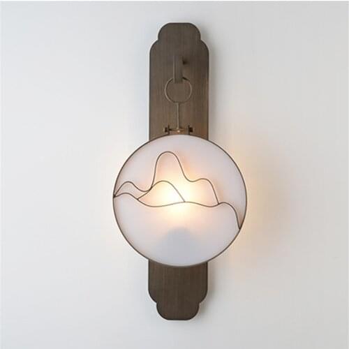 Chinese Style Simple Decor Wall Lamp Living Room Stair Bedroom Wall Lights Creativity Bedside Lamp Aisle Modern Simple Wandlamp