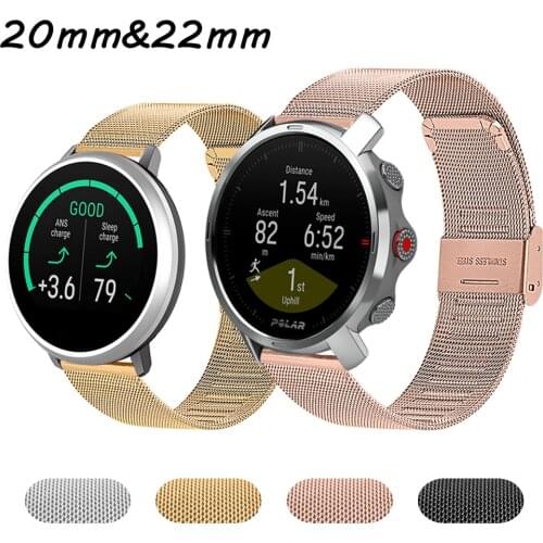 Wrist Strap For Polar Vantage M M2 /Ignite 2/Grit X/Unite Watch Band Metal Bracelet Watch Accessories Adjustable Belt Universal