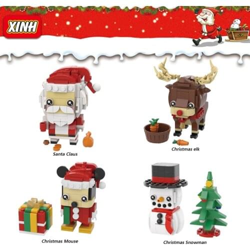Christmas Gifts Santa Claus Christmas Tree Elk Bricks Kids Toys Christmas Decorations Xmas Blocks For Home Give Baby Gift