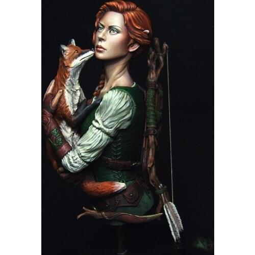 Self-assembled New Unassembled 1/10 ancient fantasy woman warrior bust Resin Figure Unpainted Model Kit