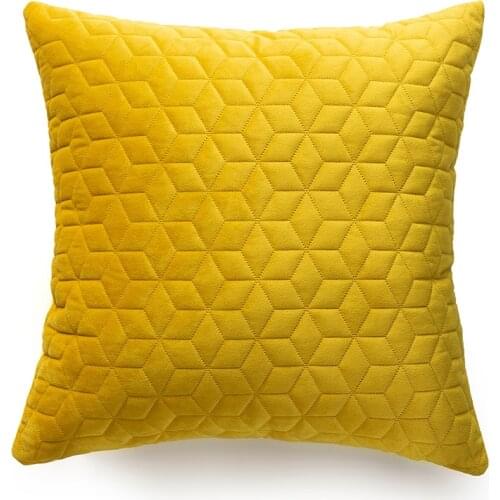 Nordic Home Decor Hexagonal Checkered Velvet Pillow Cases Pillowcase Solid Color Sofa Bed Throw Pillow Cover 45X45cm