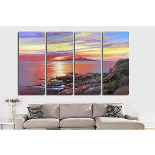 Modern fashion abstract oil painting on canvas EUro Hand painted Beach decoration paintings NO frame