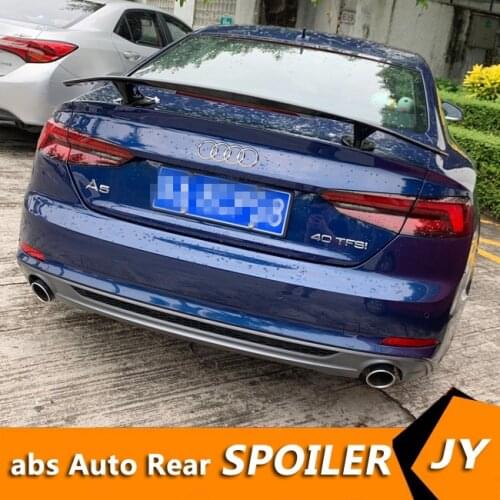 For Audi A5 Spoiler 2017-2019 Audi A5 A7 spoiler TF High Quality ABS Material Car Rear Wing Primer Color Rear Spoiler