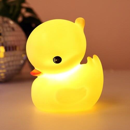 Luminous Little Duck Night Light Little Yellow Duck Childrens Toys Night Feeding Home Decoration Night Light Wholesale