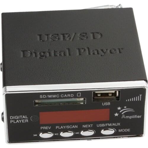 Power Amplifier MP3 Player Reader 4-Electronic Keypad Support USB SD MMC Card with Remote