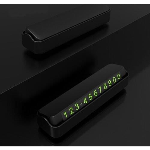 Drawer Car Temporary Parking Card Phone Number Board Plate Holder Hidden Sticker