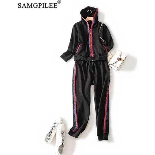 Birthday Outfits For Women Full Sleeve Casual Sets Womens Outfits Zipper Hooded Elastic Waist Solid Full Length Sports Set Woman