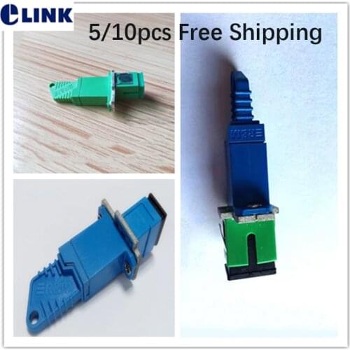 5/10pcs E2000-SC hybrid adapter female-female E2000/APC-SC/APC E2000/UPC-SC/APC ftth coupler free Shipping ELINK E2000 adapter