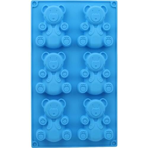 6 cavity Silicone Cake Molds Rabbit Bear Form Baking tools Butterfly Bakeware Kitchen Fondant Chocolate Mould Decorating tools