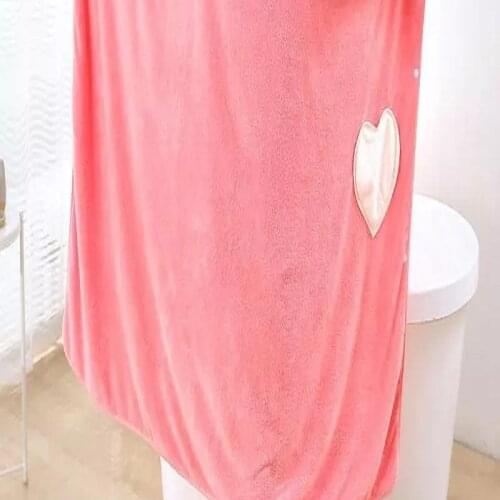 Bath Towel Bathrobe Coral velvet Bathroom Fast Dry Wrap Women Bath towels Wearable Shower SPA Wrap Body Beach