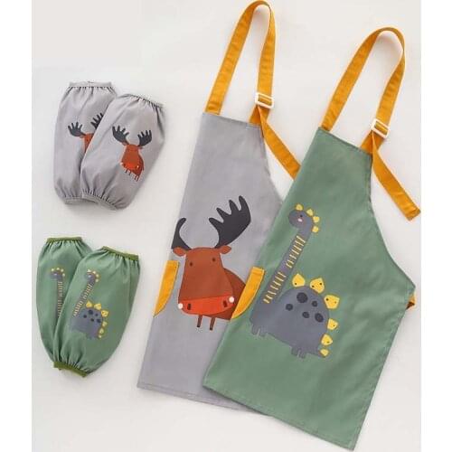 Baby Apron Waterproof BBQ Bib Aprons Girls Boys Painting Smock Anti-dirty Painting Clothes Feeding Smock Bib