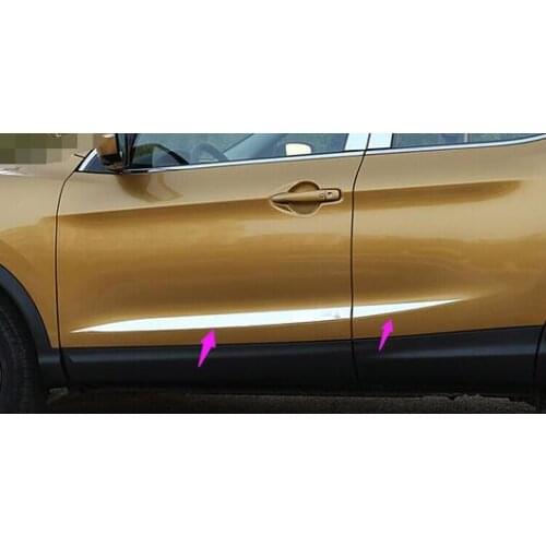 FOR 2014 2015 2016 for Nissan QASHQAI CHROME DOOR SIDE LINE GARNISH