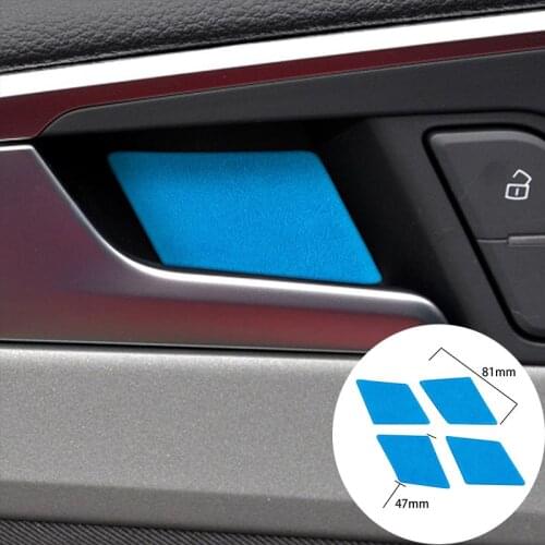 For Audi A4L 2017+ Alcantara Suede Wrapping Car Door Bowl Decals Handles Panel Strip Cover Trim Stickers Internal Accessories