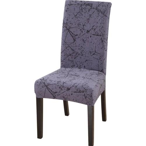 Spandex Elastic Printing Dining Chair Slipcover Modern Removable Anti-dirty Kitchen Seat Case Stretch Chair Cover for Banquet