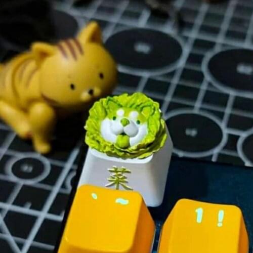 Caigou Keycap Handmade Personality Creative Dish For Mechanical Keyboard Cross Shaft Gaming Accessories
