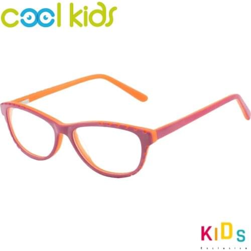 COOL KIDS Childs Optical Prescription Frame Acetate Color Matching Active Style Glasseswear Kid Girl Frame Myopic Glasses Frames
