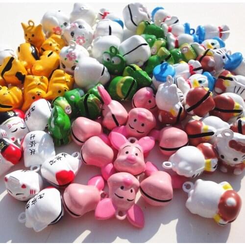 Pet cute cartoon bell pet brass bell accessories cat dog DIY accessories random trumpet 50pcs