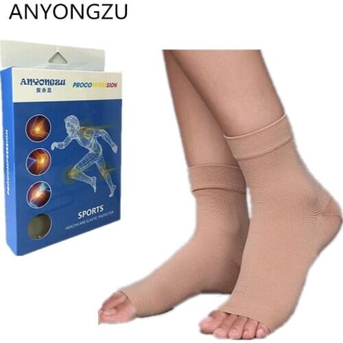 ANYONGZU Medical Professional Ankle Protector Open-toed Socks High Elasticity Reinforced Seamless Relieve Pain Sock Warmers