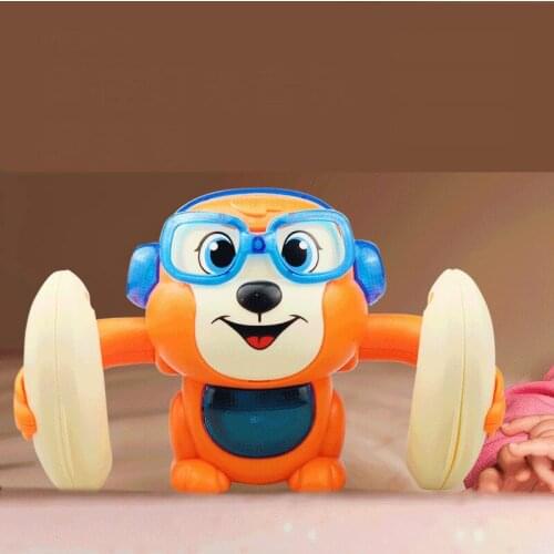 2020 New Voice Control Rolling Little Monkey Toy Walk Sing Brain Game Crawling Electric Toys Flip Monkey Childrens Toys
