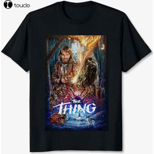 New The Thing Horror Movie Retro Poster John Carpenter Unisex T Shirt Size S-5XL Cotton Tee Shirt