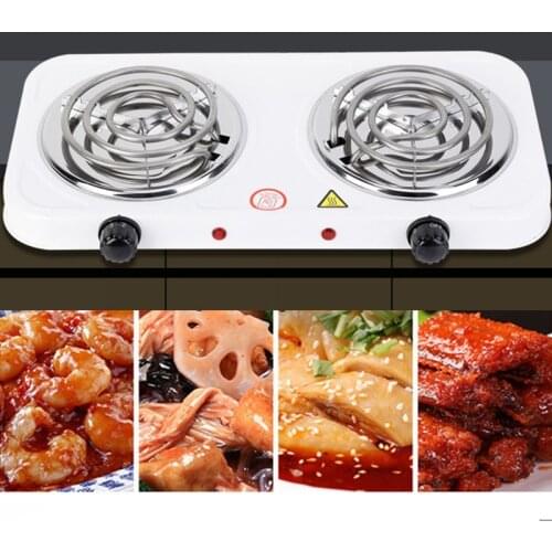 Portable Electric 2000W Mocha Pot Double Stove Hotplate Adjustable Temperature Furnace Home Kitchen Cook Coffee Heater