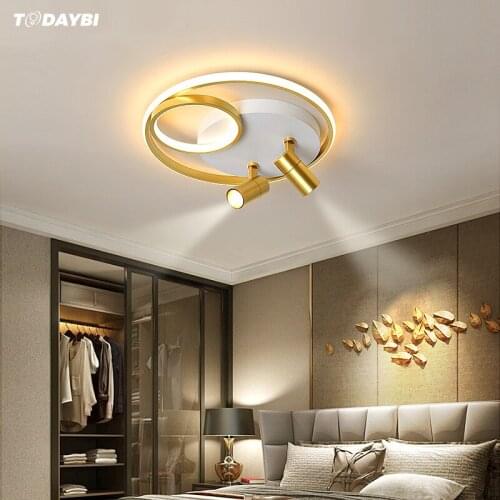 Simple Modern LED Ceiling Chandelie for Living Room Bedroom Study Balcony Spotlight Lamp Home Gold/black Chandelier Fixtures