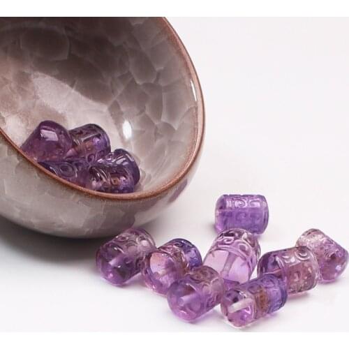 Loose beads ametrine carved pilar for DIY jewelry making FPPJ wholesale beads nature