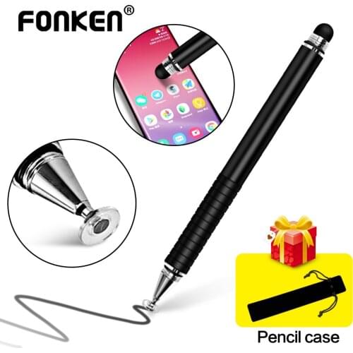FONKEN Stylus Pen For Smartphones 2 in 1 Touch Pen for Samsung Xiaomi Tablet Screen Pen Thin Drawing Pencil Thick Capacity Pen