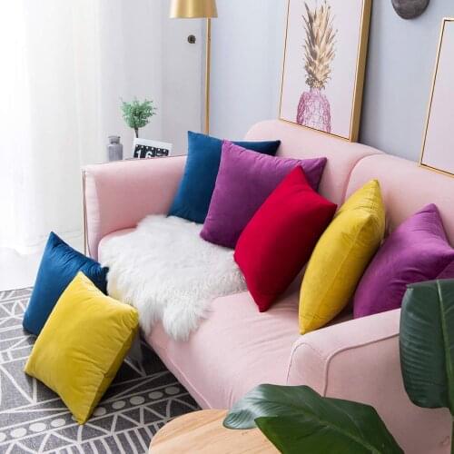 Super Soft Velvet Cushion Cover Decorative Pillows Throw Pillow Case Solid Luxury Home Decor BedLiving Room Sofa Seat Cushions