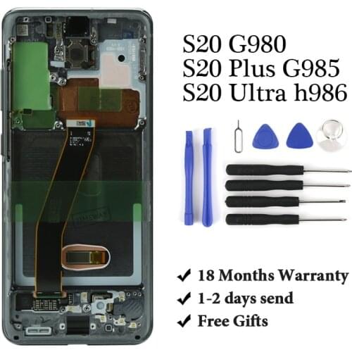 Super OEM For S20/S20Plus/S20Ultra LCD Display Touch Screen Digitizer Assembly For S20 LCD replacement For S20 Plus G985Hier LCD