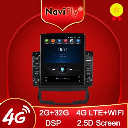 Tesla Style 32G ROM DSP Radio For SsangYong Korando 3 2010-2012 2013 Car Video Multimedia Player GPS 2.5D 4G Android Navigation