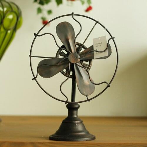 LOFT iron fan model retro clothing store props European American retro antique decoration decoration industry wind