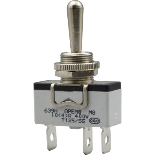 1Pc Apem 639H/2 Toggle Switch SPDT ON-OFF-ON 250V 15A Maintained 3Pin 3Position
