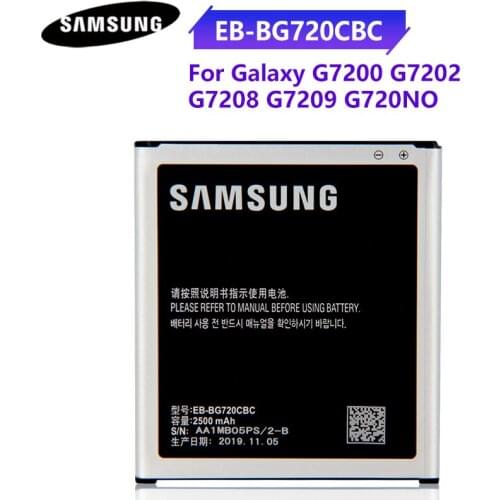 100% Original Battery EB-BG720CBC For Samsung GALAXY G7200 G7202 G7208 G7209 G720NO 2500mAh