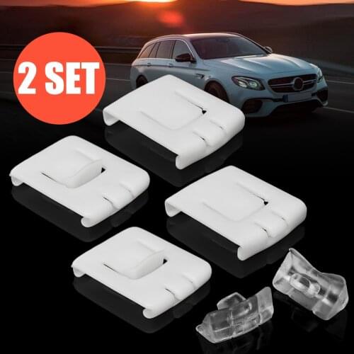 2 Set 6 Pieces Siut Seat Buckle Clip Runner Guide White Plastic Clips 435881203A C10 For VW GOLF MK1 MK2 MK3 CORRADO SCIROCCO
