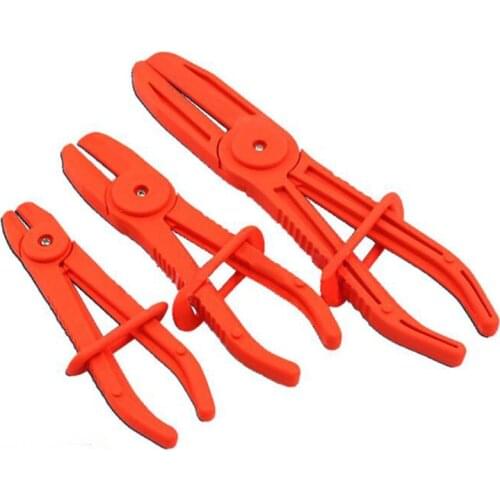 3Pcs Hose Plastic Clamp, Flexible Nylon Hose Clamp Tool Set Brake Fuel Water Line Clamp Plier Hands Free Tool