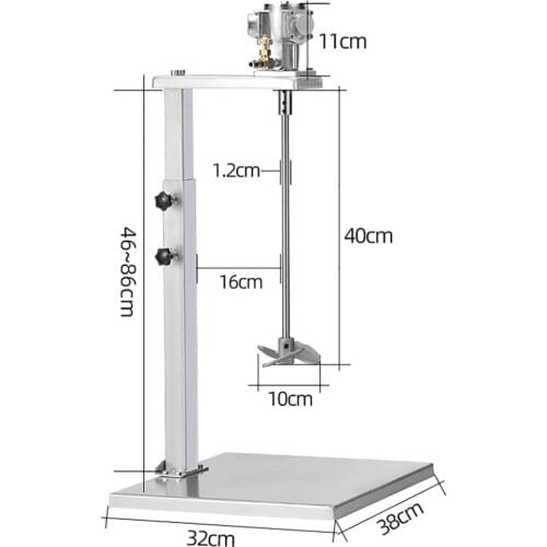 5 Gallon Industrial Lifting Pneumatic Mixer Glue Air Mixing Machine Paint Agitator Stirrer 60L Tank Liquid Dispersing Machine
